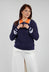 Talitha Silk Blend Polo Top in Eclipse