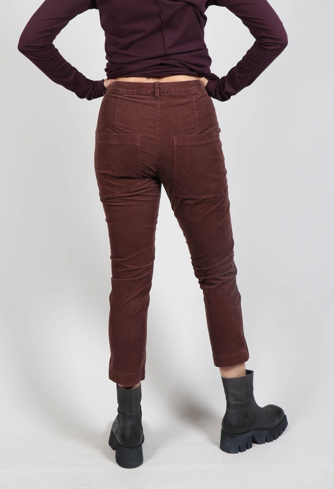 Tapered Leg Trousers in Wood
