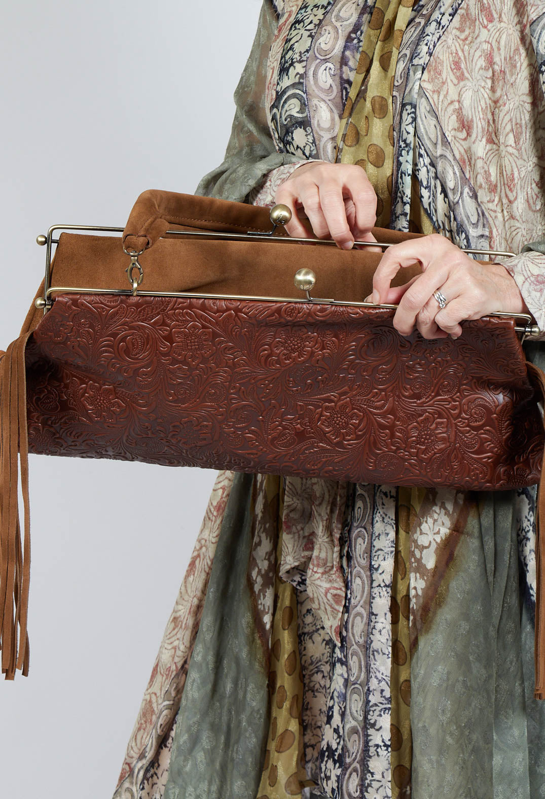 Texas Fringe Bag in Brown – Olivia May - Main Image