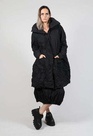 Textured Coat in Black