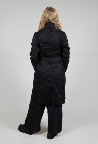 Textured Coat in Black