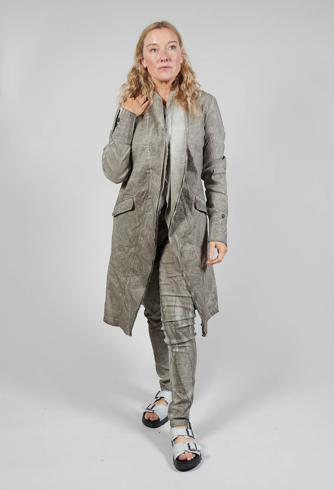Textured Coat in Hay Cloud
