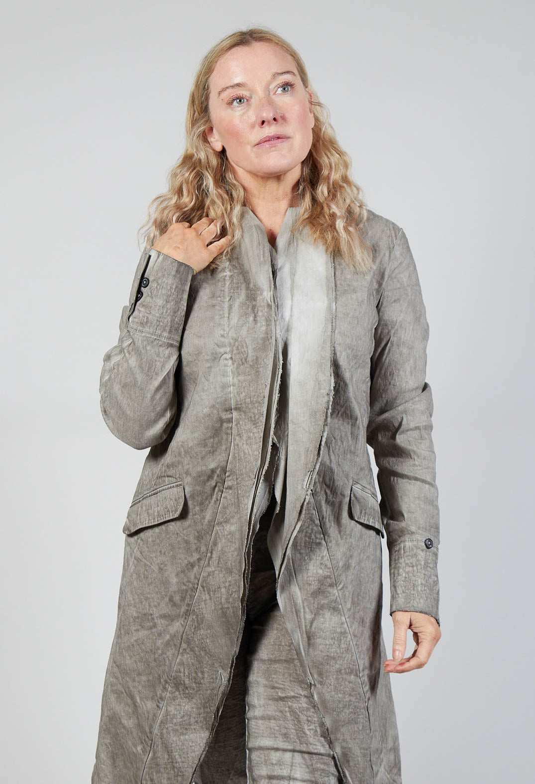 Textured Coat in Hay Cloud