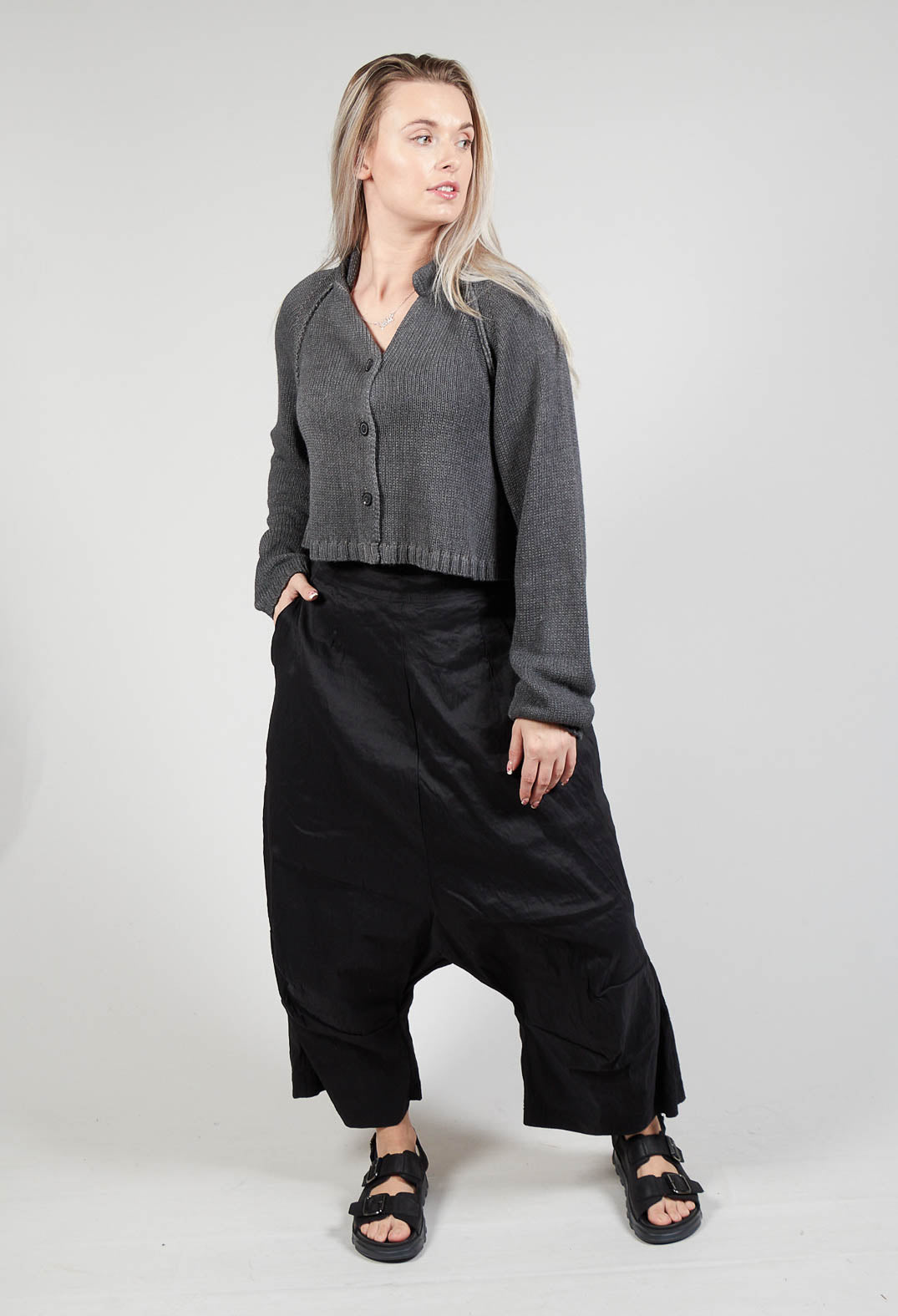 Textured Culottes in Black