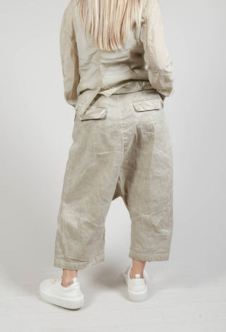 Textured Culottes in Straw Cloud