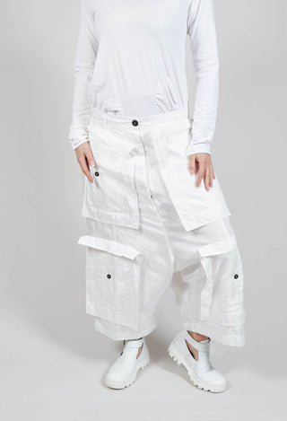 Textured Culottes in White