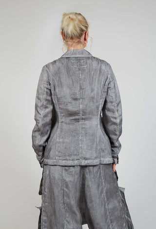 Textured Jacket in C.Coal 70% Cloud