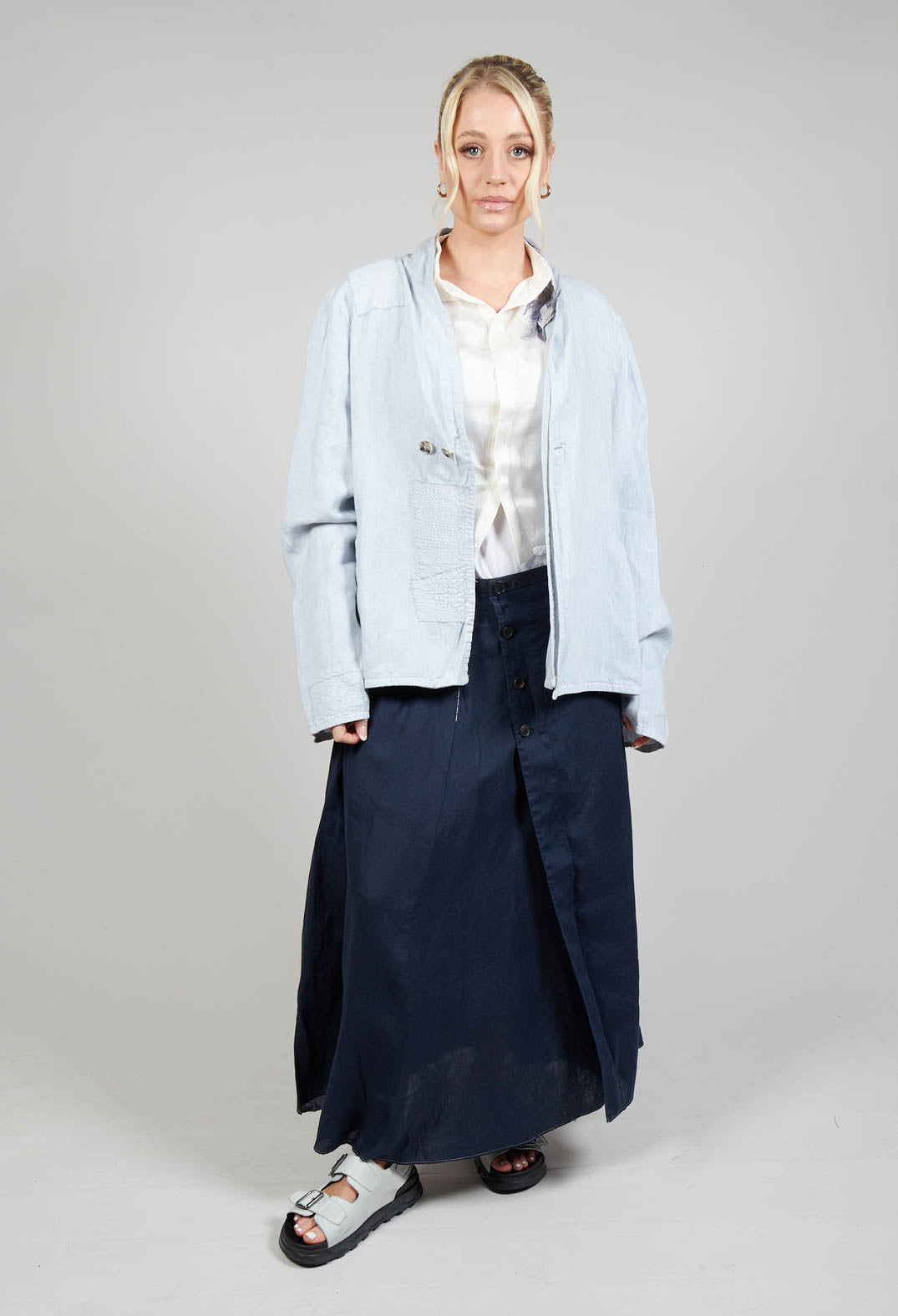 Textured Jacket in Original Cool Blue