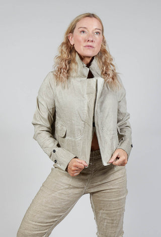 Textured Jacket in Straw Cloud