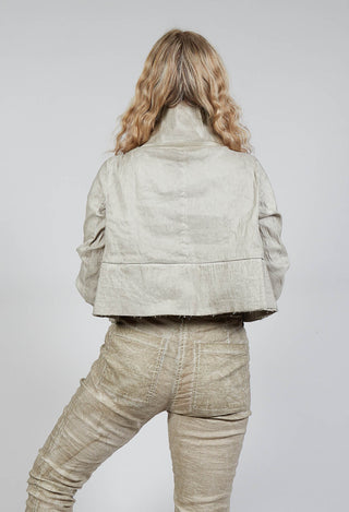 Textured Jacket in Straw Cloud