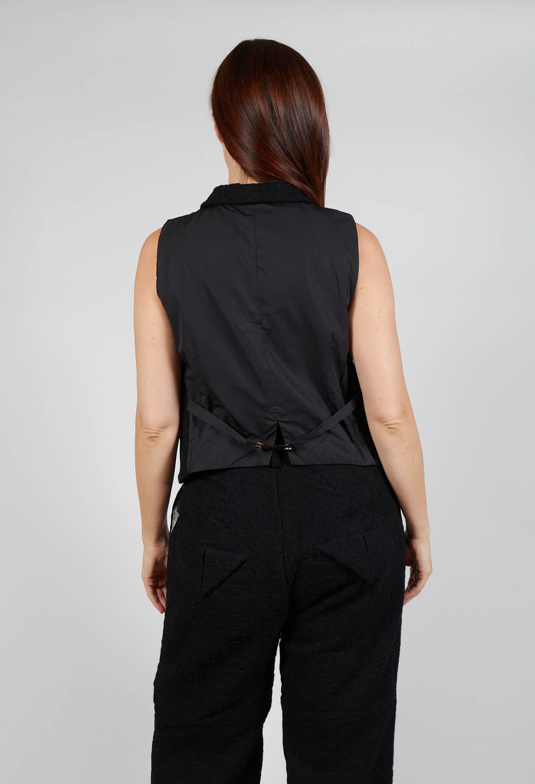 Textured Waistcoat in Black