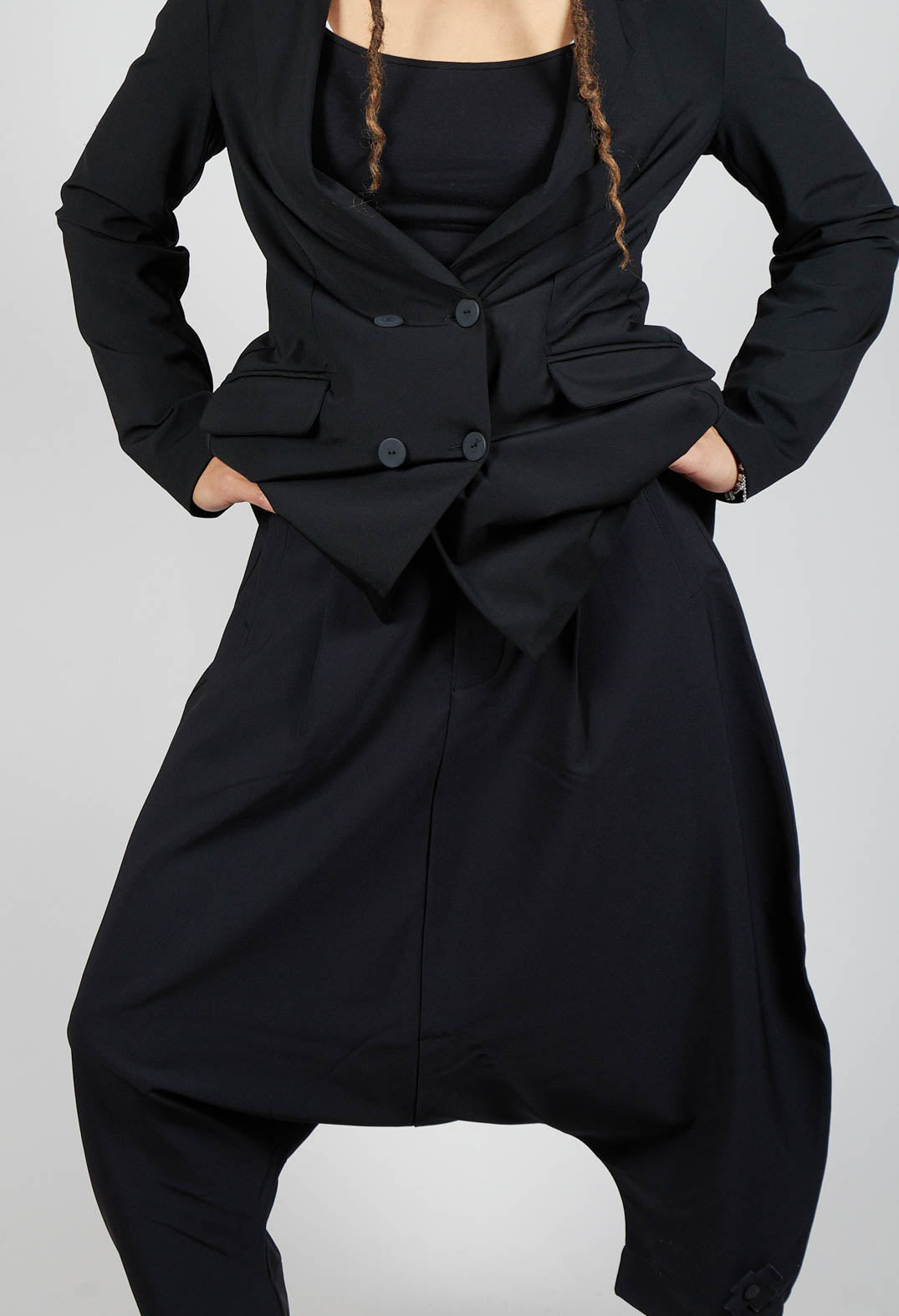 Pluslavie The Fine Bloomers Trousers in Black | Olivia May