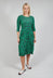 Three Quarter Sleeve Smash Dress in Emerald Leopard