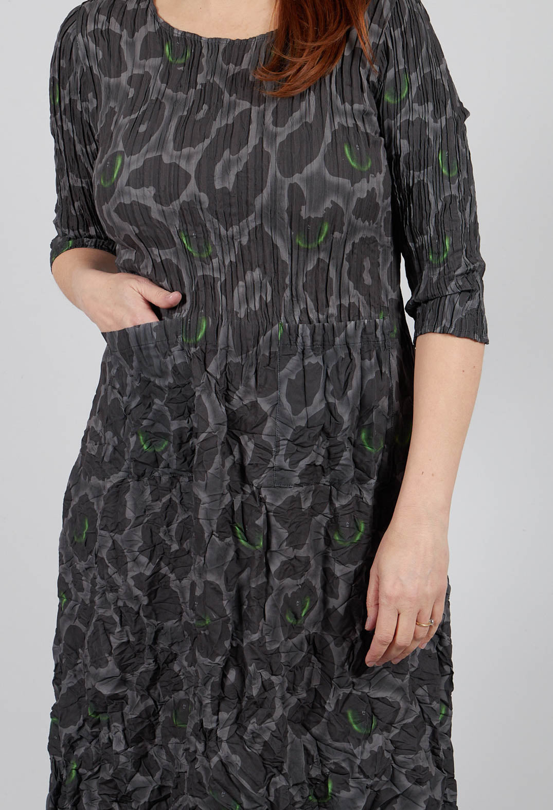 Three Quarter Sleeve Smash Dress in Eye of the Panther