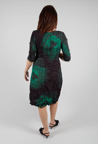 Three Quarter Sleeve Smash Dress in Forest Rose