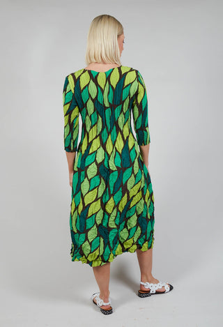 Three Quarter Sleeve Smash Dress in Jungle