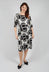 Three Quarter Sleeve Smash Dress in Moonbear
