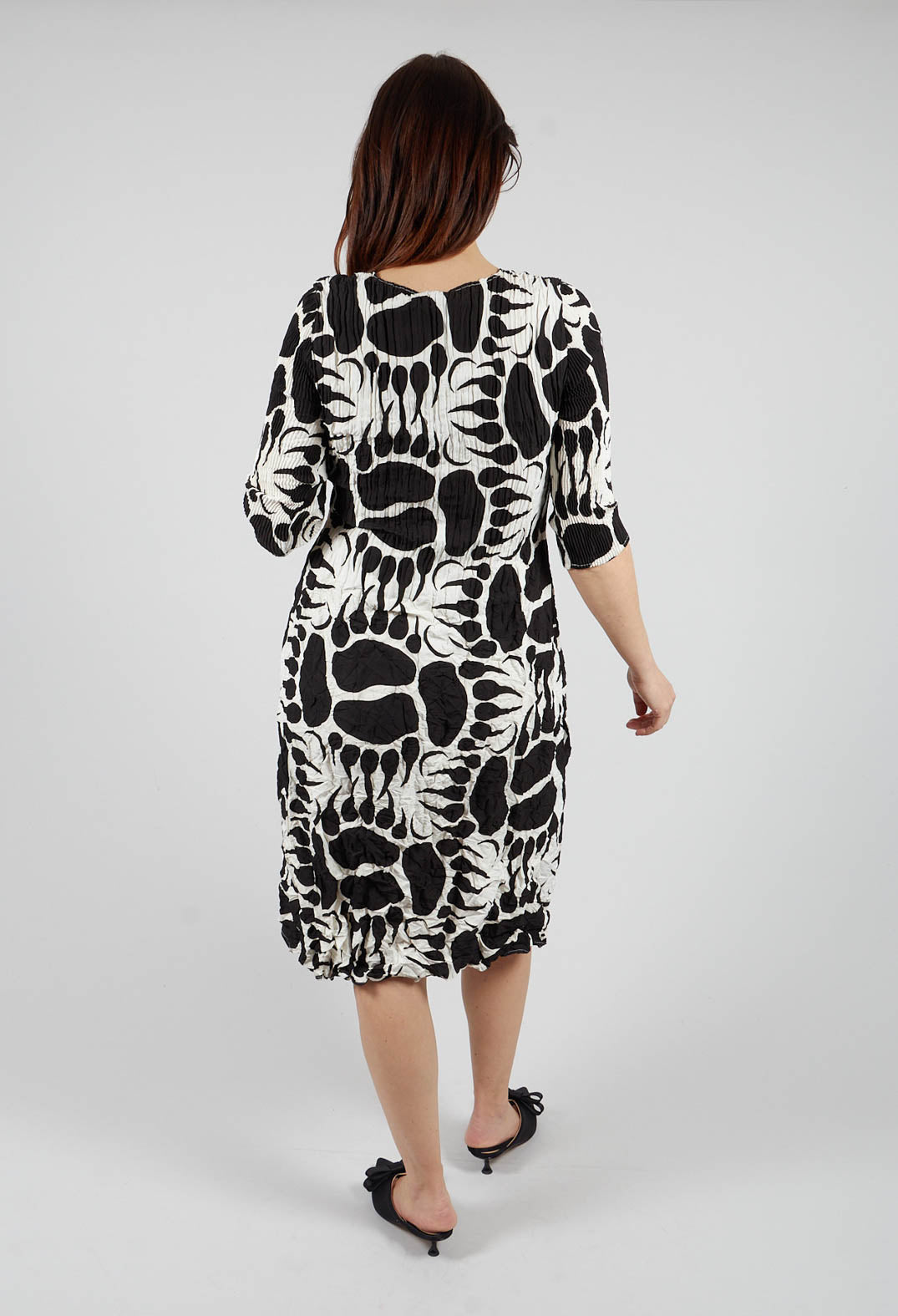 Three Quarter Sleeve Smash Dress in Moonbear