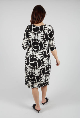 Three Quarter Sleeve Smash Dress in Moonbear