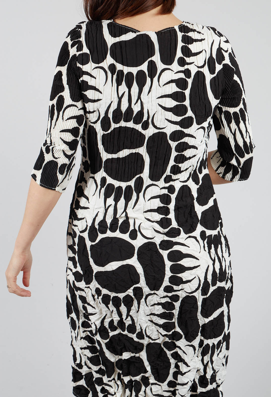 Three Quarter Sleeve Smash Dress in Moonbear