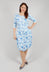 Three Quarter Sleeve Smash Dress in Ocean Foam