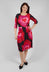 Three Quarter Sleeve Smash Dress in Pink Roses