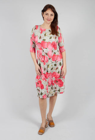 Three Quarter Sleeve Smash Dress in Wild Flowers