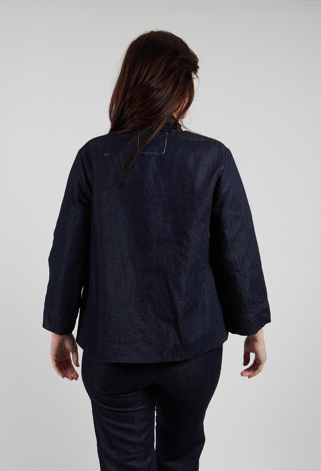 Tie Front Jacket in Denim