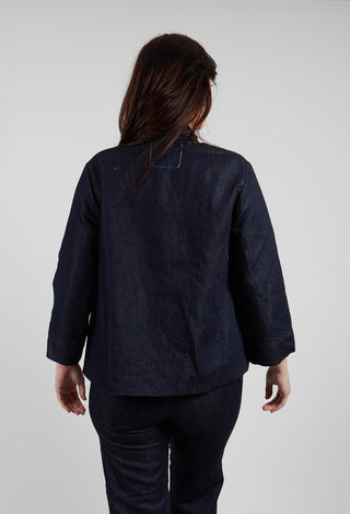 Tie Front Jacket in Denim