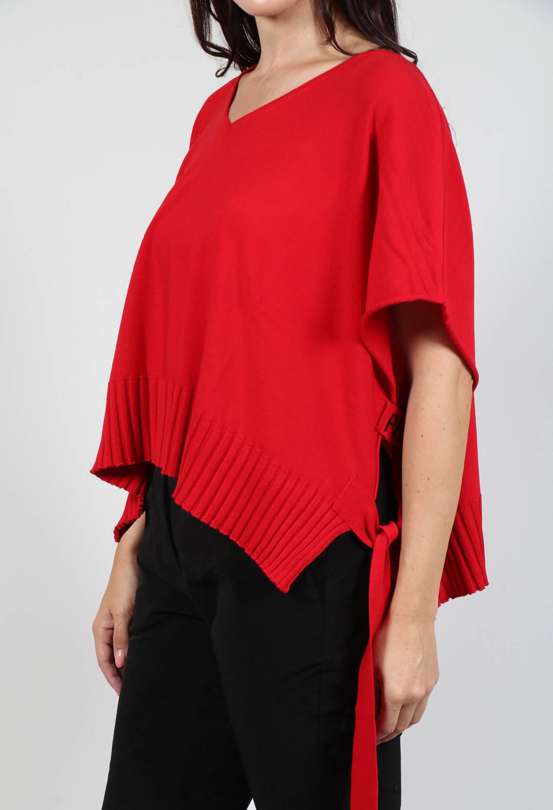 Tie Sides Sweater Vest in Red