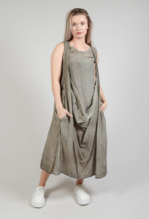 Toga Dress in Hay Cloud