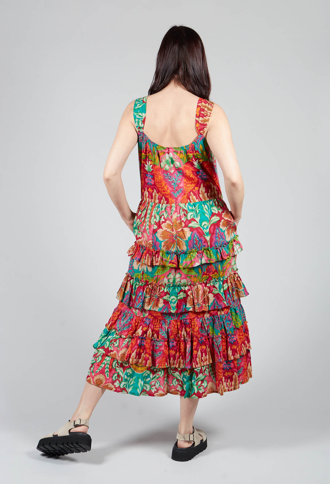 Tonique Dress in Red Floral Print