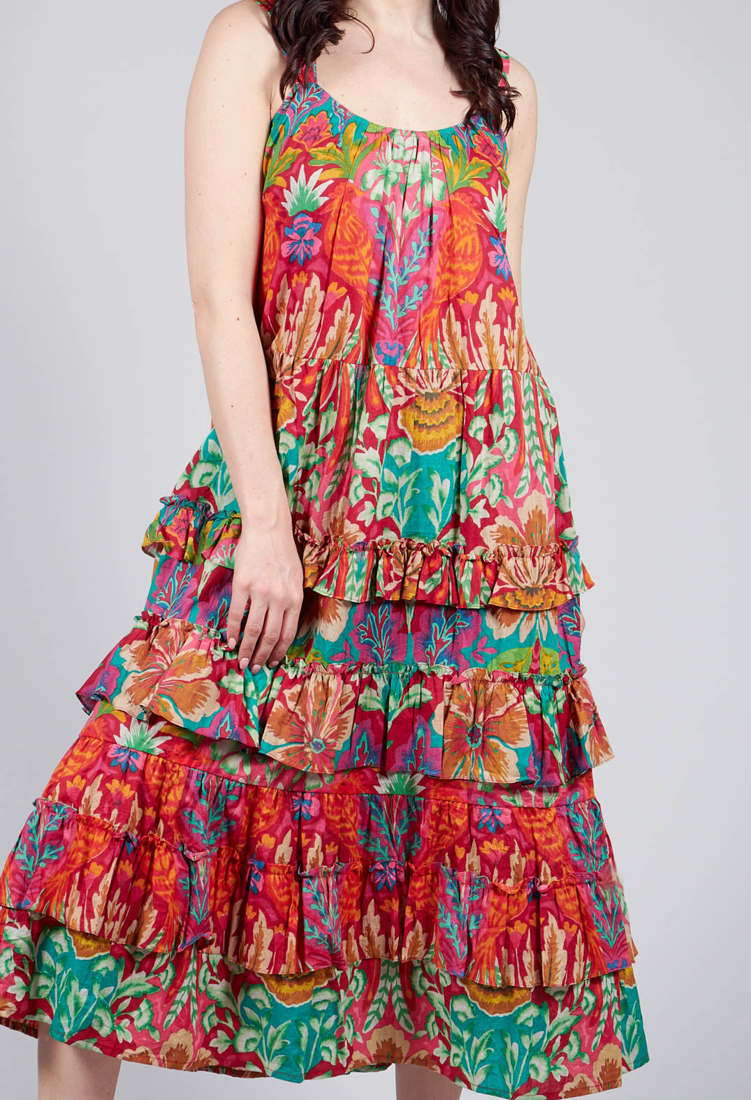 Tonique Dress in Red Floral Print