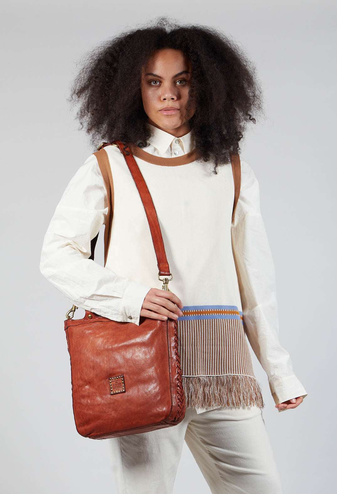 Top Handle Bag in Cognac