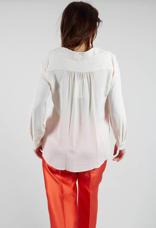 Torre Collared Blouse in Sea Salt