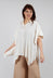 Torre Shirt with Pointed Hem in Sea Salt