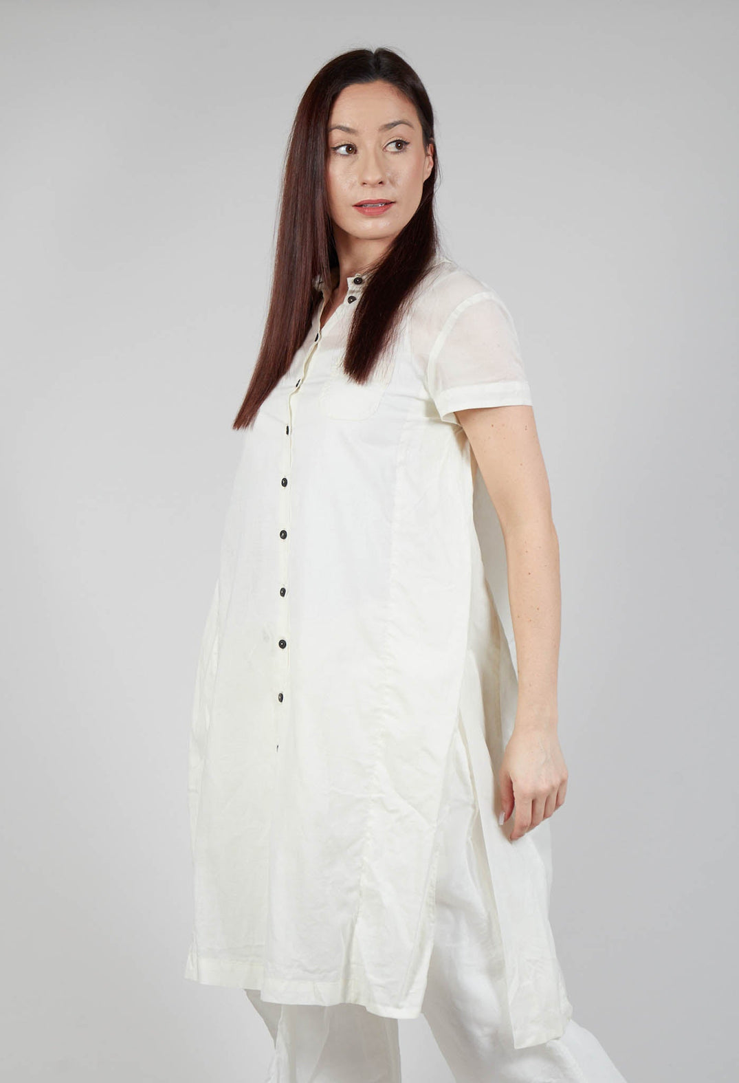 Transparent Shirt Dress in Lilly 10% Stiff
