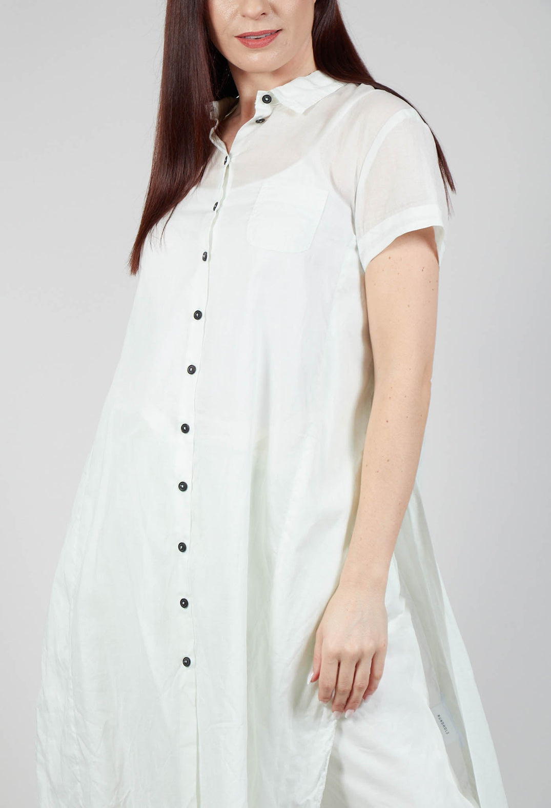 Transparent Shirt Dress in Tulip 10% Stiff