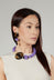 Tropical Spotted Earrings in Purple