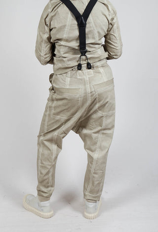 Trousers with Suspenders in Eraser
