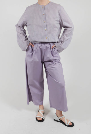 Trousers with Wide Leg in Lavanda