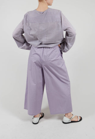 Trousers with Wide Leg in Lavanda