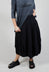 Tulip Hem Jersey Skirt in Black
