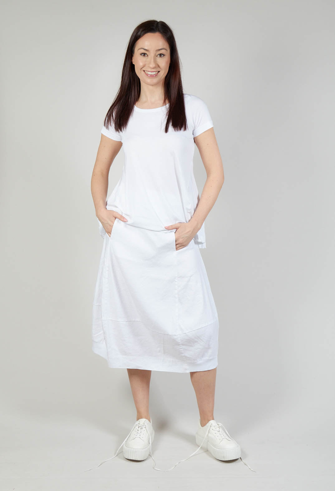 Tulip Hem Skirt in White