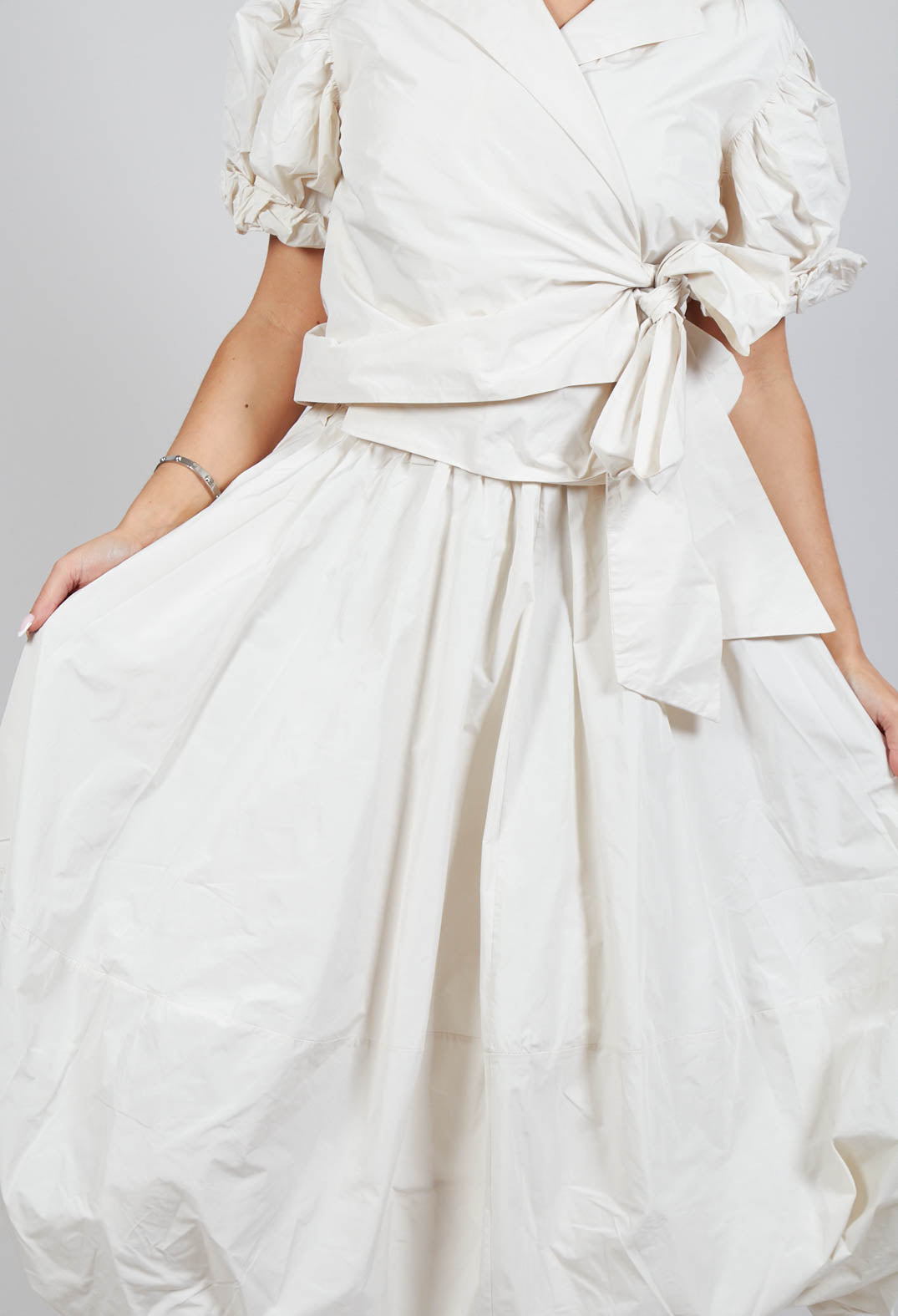 Tulip Midi Skirt in Ecru
