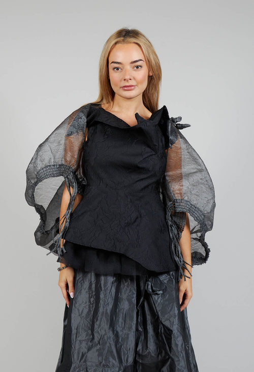 Tulle Shawl in Silver