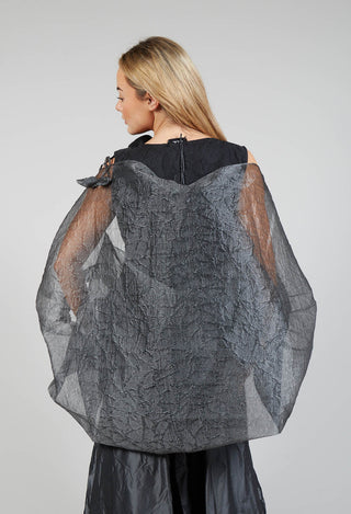 Tulle Shawl in Silver