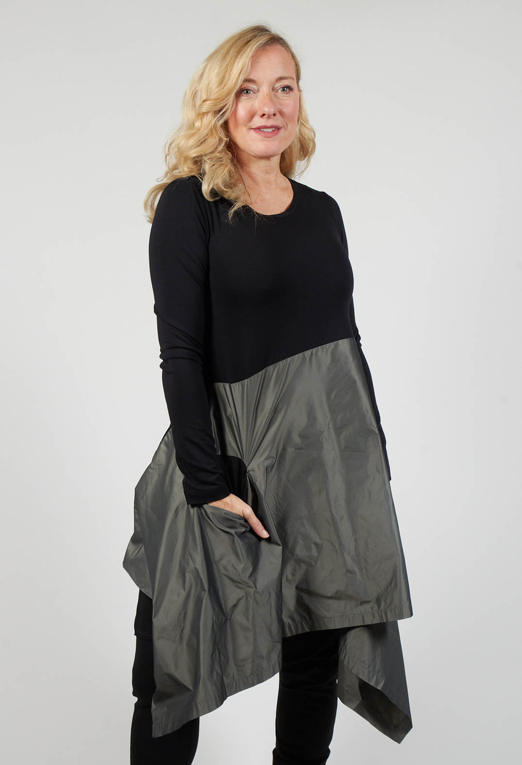 Tunic Bise In Black Olive Green