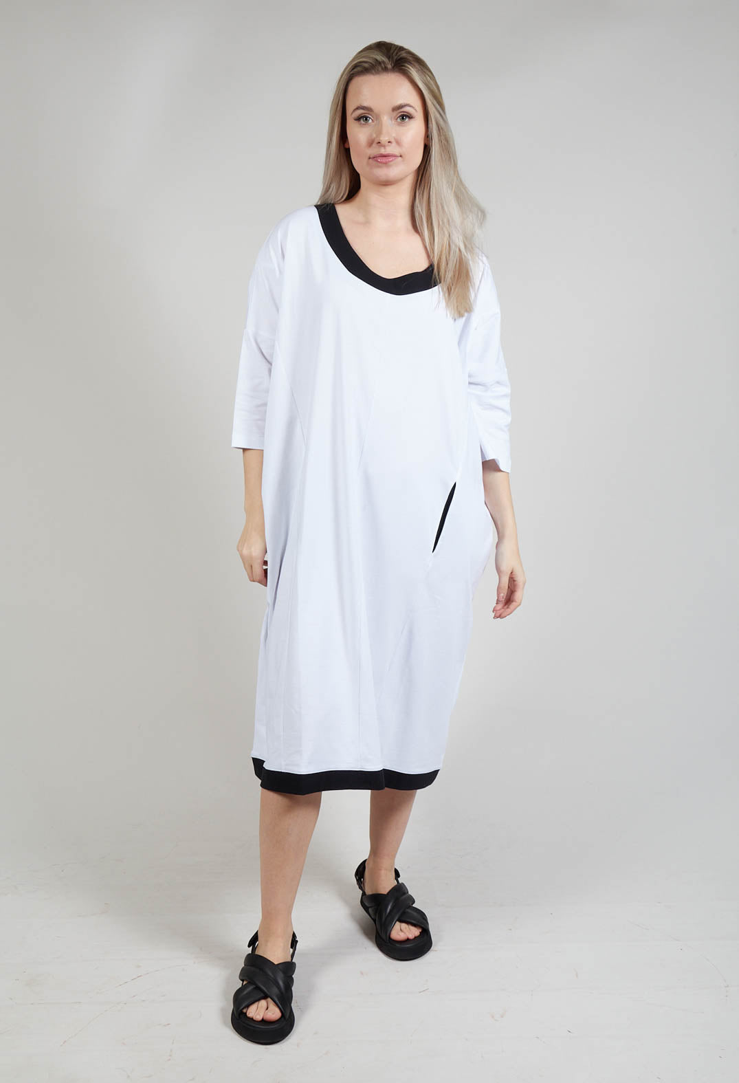 Tunic Dress in White and Black