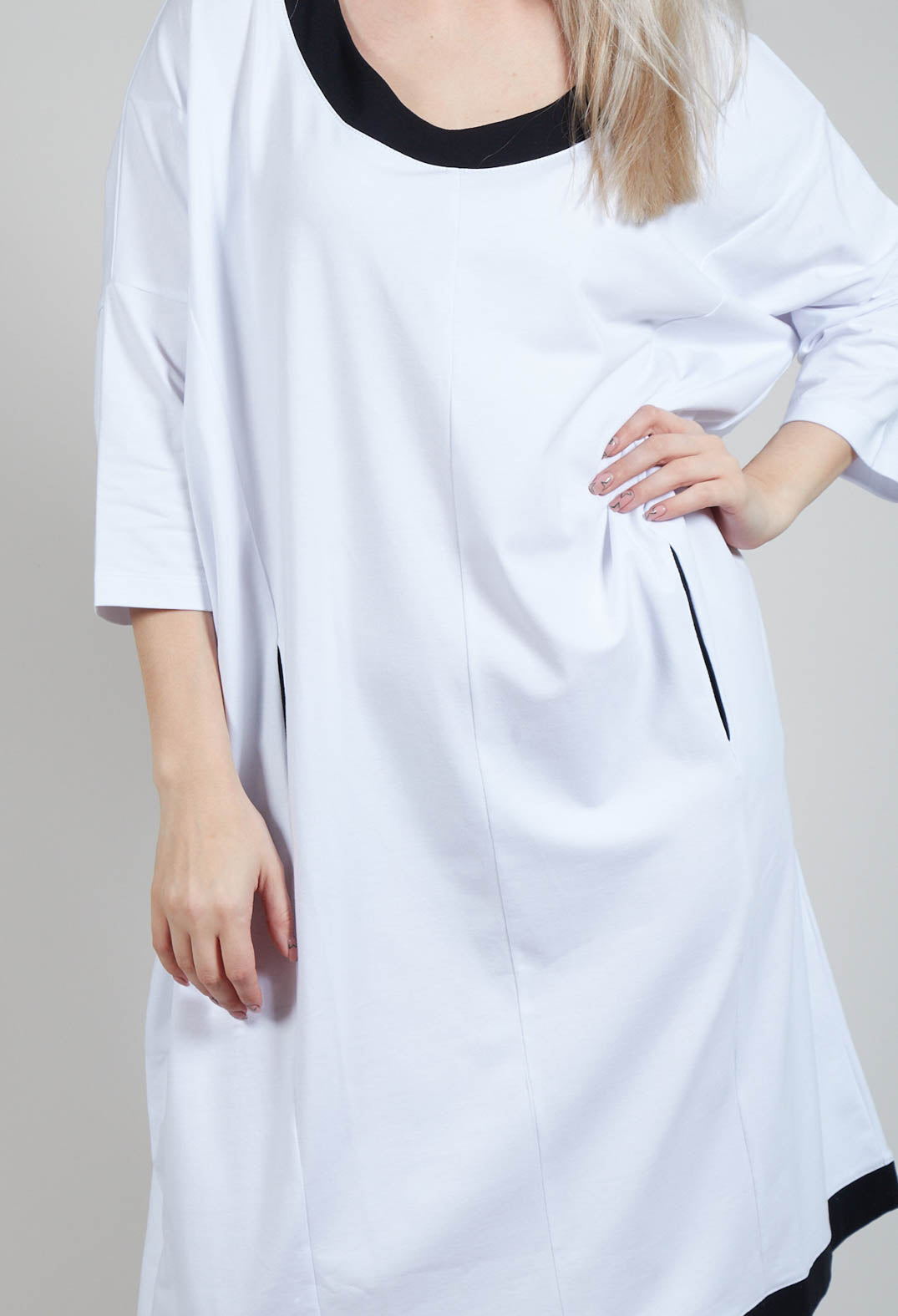 Tunic Dress in White and Black